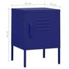 vidaXL Table de chevet Bleu marine 35x35x51 cm Acier