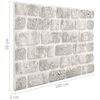 vidaXL Panneaux muraux 3D design de brique gris clair 10 pcs EPS