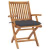 vidaXL Chaises pliables de jardin avec coussins lot de 8 Teck solide