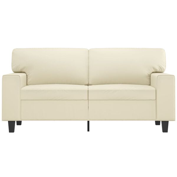vidaXL Canap&eacute; &agrave; 2 places Cr&egrave;me 120 cm Similicuir