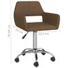 vidaXL Chaises pivotantes &agrave; manger lot de 6 marron tissu