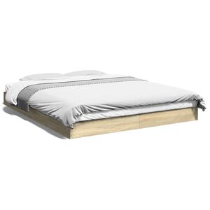 vidaXL Cadre de lit sans matelas ch&ecirc;ne sonoma 160x200 cm