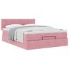 VidaXL Cadre de lit ottoman avec matelas rose 140x200 cm velours