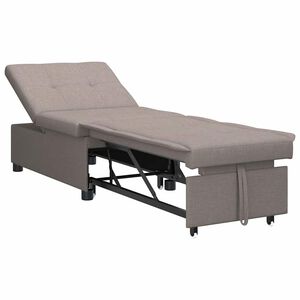 vidaXL Canap&eacute;-lit escamotable Taupe 194 x 50 x 82 cm tissu