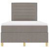 vidaXL Lit &agrave; ressorts avec matelas Taupe 120 x 200 cm tissu