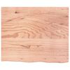 vidaXL &Eacute;tag&egrave;re murale marron clair 60x50x2 cm bois ch&ecirc;ne massif trait&eacute;