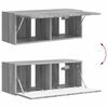 vidaXL Meuble TV mural Montage mural Gris Sonoma 78,5 x 31 x 29,5 cm