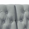 vidaXL T&ecirc;te de lit capitonn&eacute;e Gris clair 180 cm Pin massif