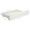 vidaXL Cadre de lit sans matelas blanc bois de pin massif 90x200 cm