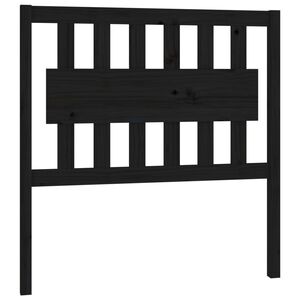 vidaXL T&ecirc;te de lit Noir 95,5x4x100 cm Bois massif de pin