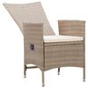 vidaXL Ensemble &agrave; manger de jardin 7 pcs Beige