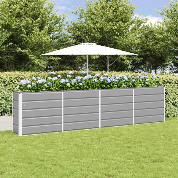 vidaXL Jardini&egrave;re Gris clair 160 x 40 x 75 cm Acier
