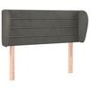 vidaXL T&ecirc;te de lit avec oreilles Gris fonc&eacute; 103x23x78/88 cm Velours