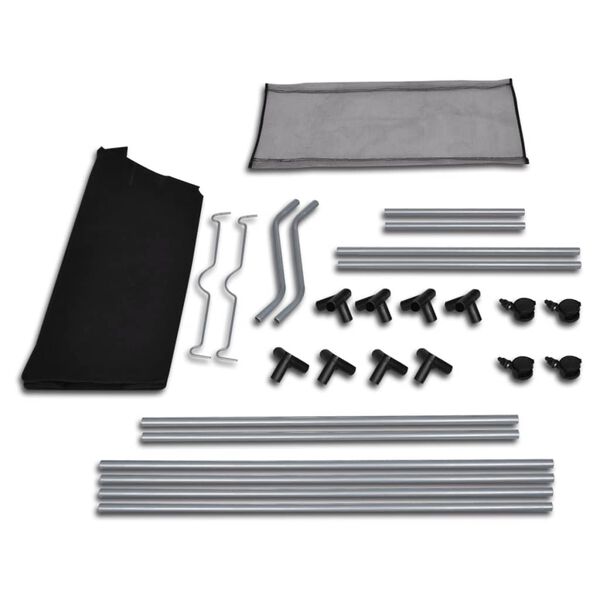 vidaXL Trieuses à linge avec sacs 2 pcs Noir et Gris