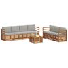vidaXL Ensembles de canap&eacute;s avec coussin 8 pcs Gris Naturel et Clair