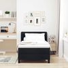 vidaXL Lit &agrave; ressorts avec matelas Noir 90 x 190 cm tissu