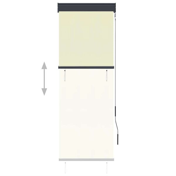 vidaXL Store roulant d'extérieur 60 x 250 cm Crème