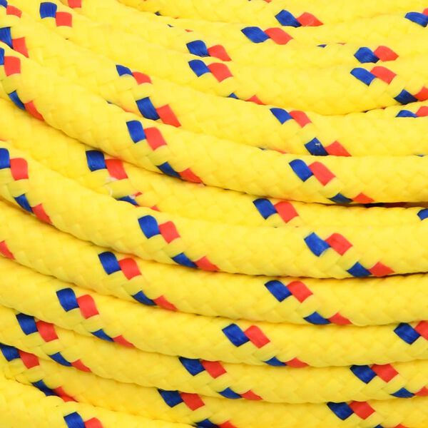 vidaXL Corde de bateau Jaune 10 mm 100 m Polypropyl&egrave;ne
