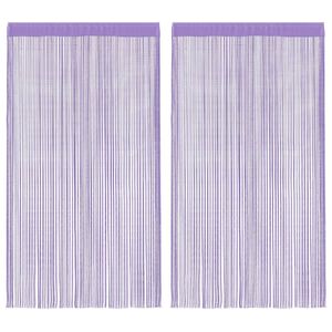 vidaXL Rideau en fils 2 pcs 140 x 250 cm violet