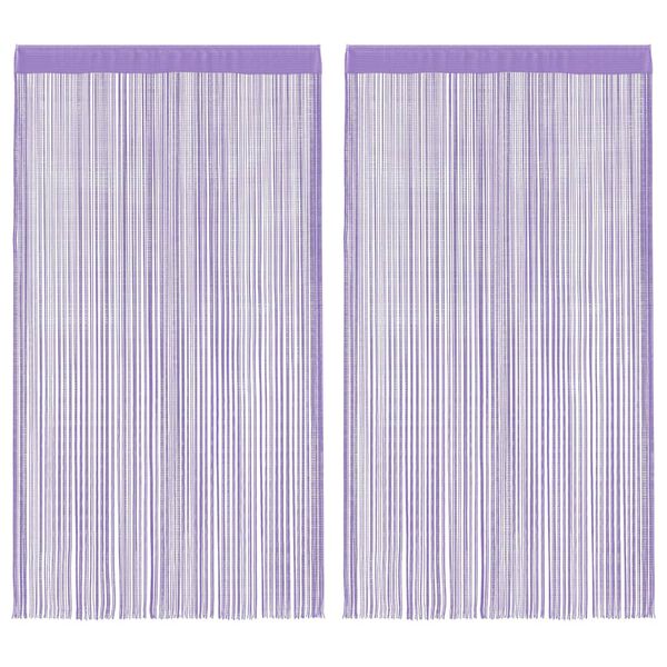 vidaXL Rideau en fils 2 pcs 140 x 250 cm violet