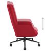 vidaXL Chaise de relaxation Rouge bordeaux Velours