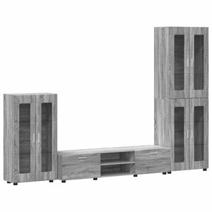 vidaXL Ensemble meuble TV FLORIN 3 pc Gris Sonoma Bois d'ing&eacute;nierie