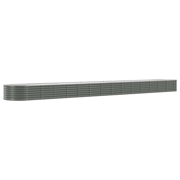 vidaXL Lit surélevé de jardin Acier galvanisé 620x80x36 cm gris