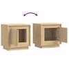 vidaXL Tables de chevet 2pcs ch&ecirc;ne sonoma 44x35x45cm bois d'ing&eacute;nierie