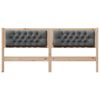 vidaXL T&ecirc;te de lit marron et gris fonc&eacute; 160 cm Bois massif en pin