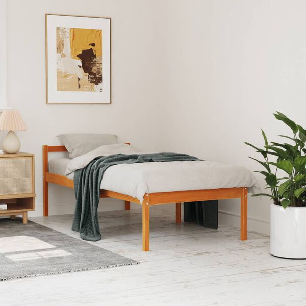 vidaXL Lit pour personne &acirc;g&eacute;e sans matelas 90x190 cm bois pin massif
