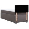 vidaXL Sommier &agrave; lattes de lit avec matelas Gris 100x200 cm Similicuir
