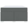 vidaXL Cadre de lit avec matelas Gris fonc&eacute; 120 x 200 cm tissu