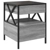 vidaXL Table basse avec LED Infinity sonoma gris 40x40x51 cm