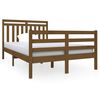 vidaXL Cadre de lit sans matelas marron miel bois massif
