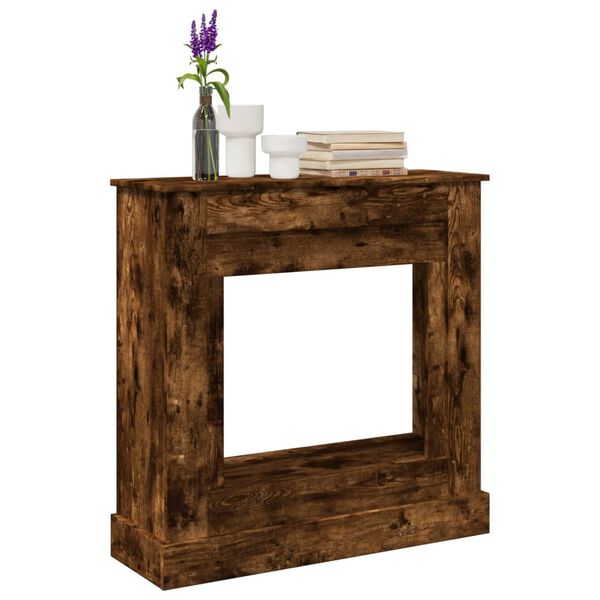 VidaXL Cadre de cheminée chêne fumé 90x30x90 cm bois d'ingénierie