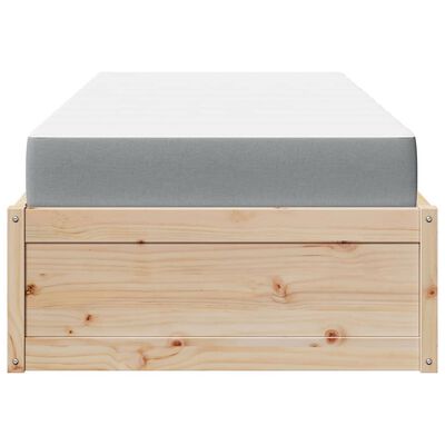 vidaXL Lit avec matelas 90x200 cm bois massif de pin