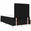 vidaXL Lit &agrave; ressort LED avec matelas Noir 120 x 200 cm tissu