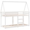 vidaXL Lit superposé sans matelas blanc 90x190 cm bois de pin massif