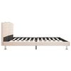 vidaXL Cadre de lit Beige Tissu 160 x 200 cm