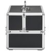 vidaXL Mallette &agrave; maquillage 22x30x21 cm Noir Aluminium