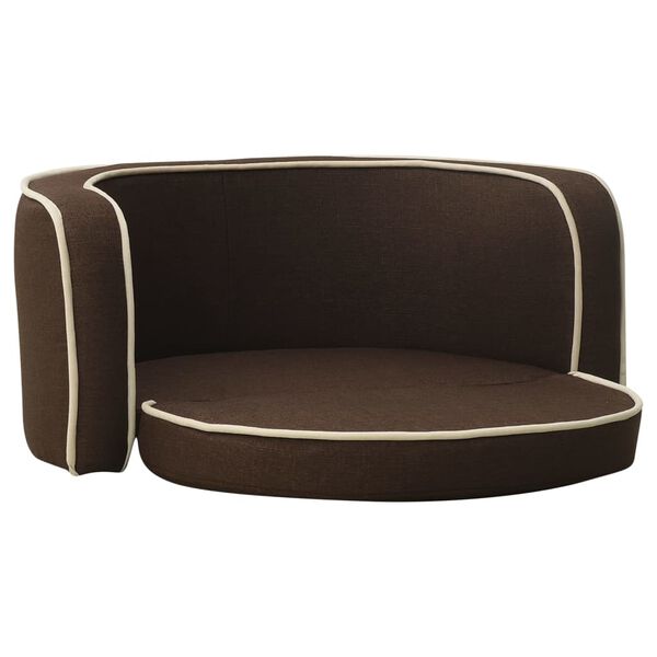 vidaXL Canap&eacute; pliable pour chien Marron 76x71x30 cm Coussin lavable