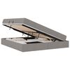 vidaXL Lit avec rangement et matelas Taupe 180 x 200 cm Polyester