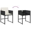 vidaXL Ensemble &agrave; manger de jardin 13 pcs coussins noir r&eacute;sine tress&eacute;e