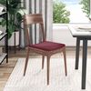 vidaXL Coussins de si&egrave;ge 4 pcs Bordeaux 40 x 40 x 3 cm tissu