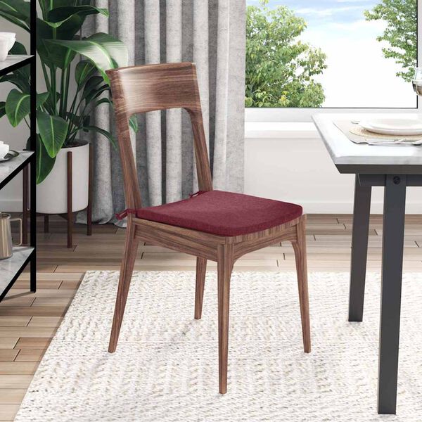vidaXL Coussins de si&egrave;ge 4 pcs Bordeaux 40 x 40 x 3 cm tissu