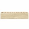 vidaXL Cadre de lit sans matelas ch&ecirc;ne sonoma 90x200 cm
