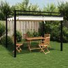 vidaXL Tonnelle de jardin avec toit rétractable crème 3x3 m aluminium