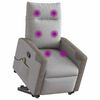 vidaXL Fauteuil de massage inclinable gris nuage tissu