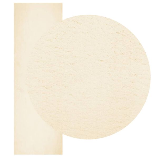 vidaXL Tapis HUARTE &agrave; poils courts doux et lavable cr&egrave;me 80x250 cm
