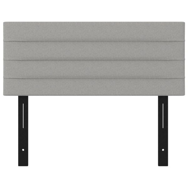 vidaXL T&ecirc;te de lit gris clair 100x5x78/88 cm tissu